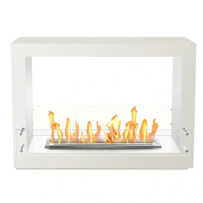 The Bio Flame Rogue 2.0 Double Sided 36" White Ethanol Fireplace