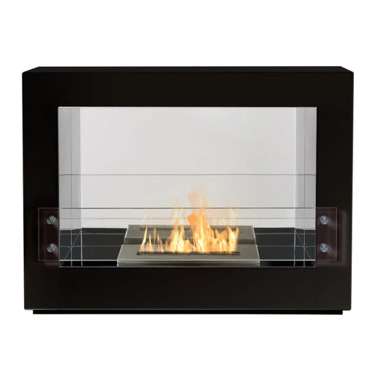 The Bio Flame Rogue 2.0 Single Sided 36" Black Ethanol Fireplace