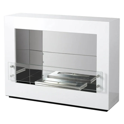 The Bio Flame Rogue 2.0 Single Sided 36" White Ethanol Fireplace