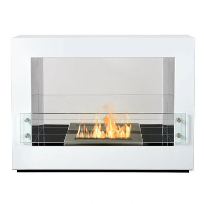 The Bio Flame Rogue 2.0 Single Sided 36" White Ethanol Fireplace
