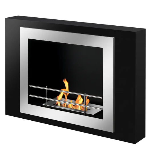 The Bio Flame Fiorenzo 33" Stainless Steel Wall Mounted Ethanol Fireplace