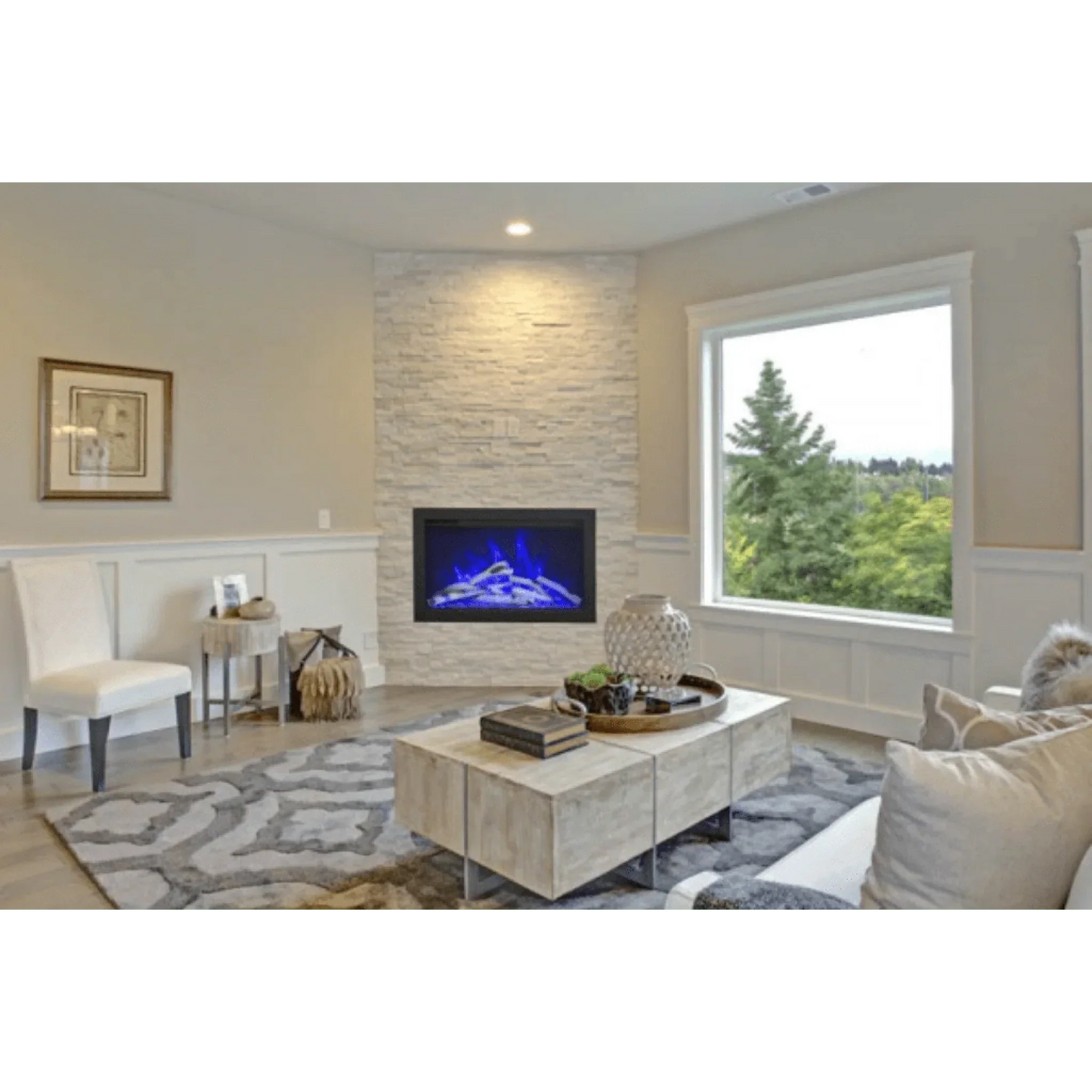 Amantii Traditional 38" Indoor Outdoor Built-In Smart Electric Fireplace Insert | TRD-38