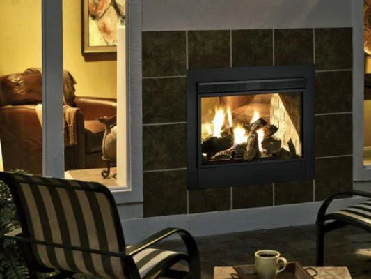 Majestic Twilight Modern 36" Indoor/Outdoor See-Through Gas Fireplace