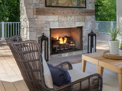 Majestic Vesper 42" Traditional Outdoor Vent Free Gas Fireplace with Traditional Stacked Refractory