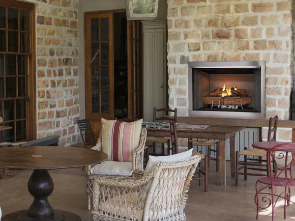 Majestic Vesper 36" Traditional Outdoor Vent Free Gas Fireplace with Herringbone Refractory