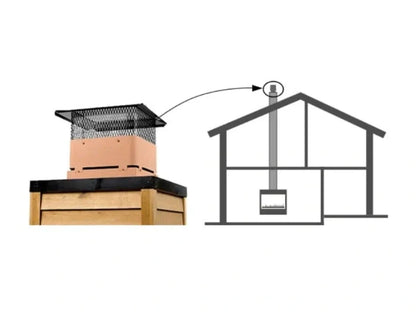 Majestic Vertical Terra Cotta Termination Cap Cover for Direct Vent and B-Vent Gas Units