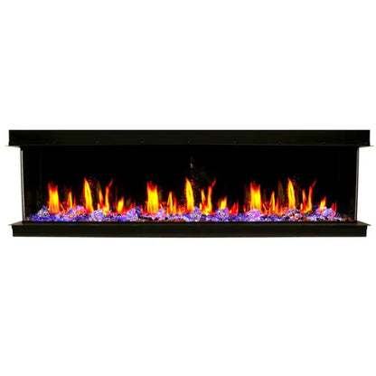 Litedeer Homes WarmCastle 72" 3-Side Smart Control Electric Fireplace With Crystal Media, Pre-order Only - ZEF72T