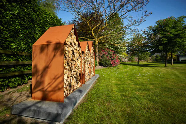 RB73 Bruges 3mm CorTen Steel Wood Storage