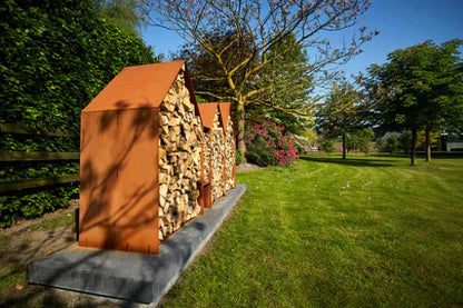 RB73 Bruges 3mm CorTen Steel Wood Storage