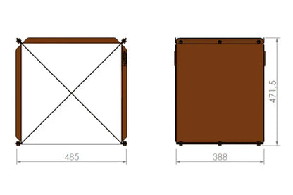 RB73 Blox 2mm CorTen Steel Wood Storage