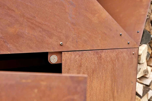 RB73 Sheddak 3mm CorTen Steel Wood Storage