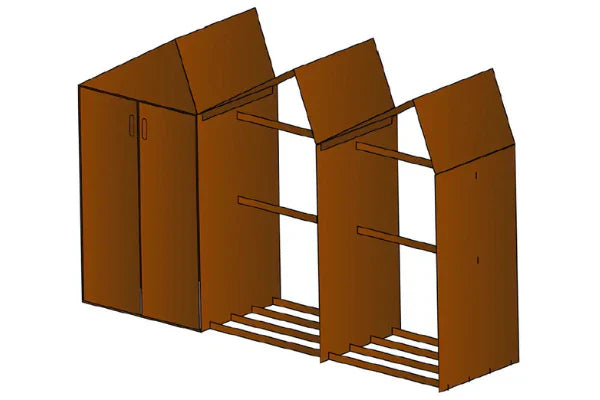 RB73 Sheddak 3mm CorTen Steel Wood Storage