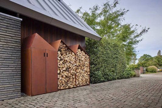 RB73 Sheddak 3mm CorTen Steel Wood Storage