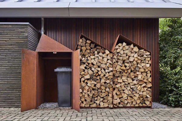 RB73 Sheddak 3mm CorTen Steel Wood Storage