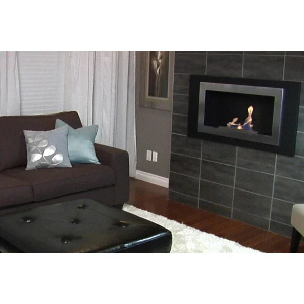 The Bio Flame Fiorenzo 33" Stainless Steel Wall Mounted Ethanol Fireplace